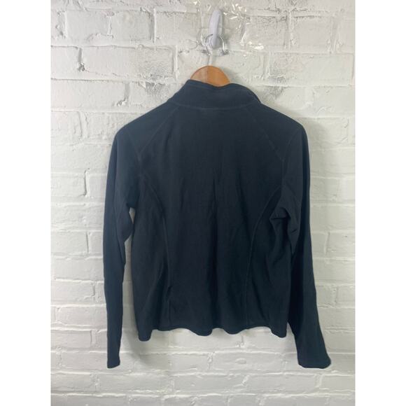 The North Face Women's 1/4 Zip Fleece Sweater Pullover Long Sleeve Black Size M - Picture 2 of 6